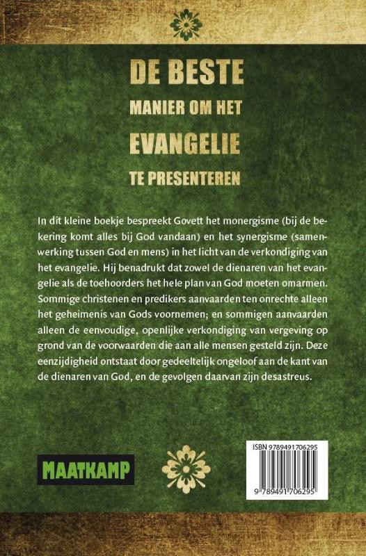 Achterkant van De beste manier om het evangelie te presenteren
