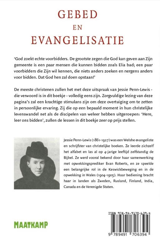 Achterkant van Gebed en evangelisatie