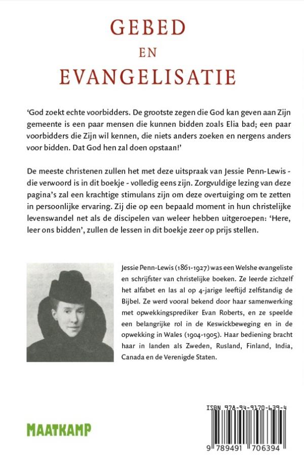 Achterkant van Gebed en evangelisatie