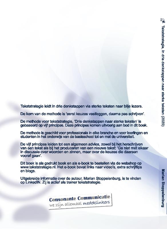 Achterkant van Tekststrategie