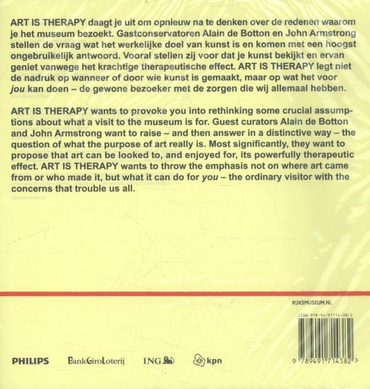 Achterkant van Art is therapy