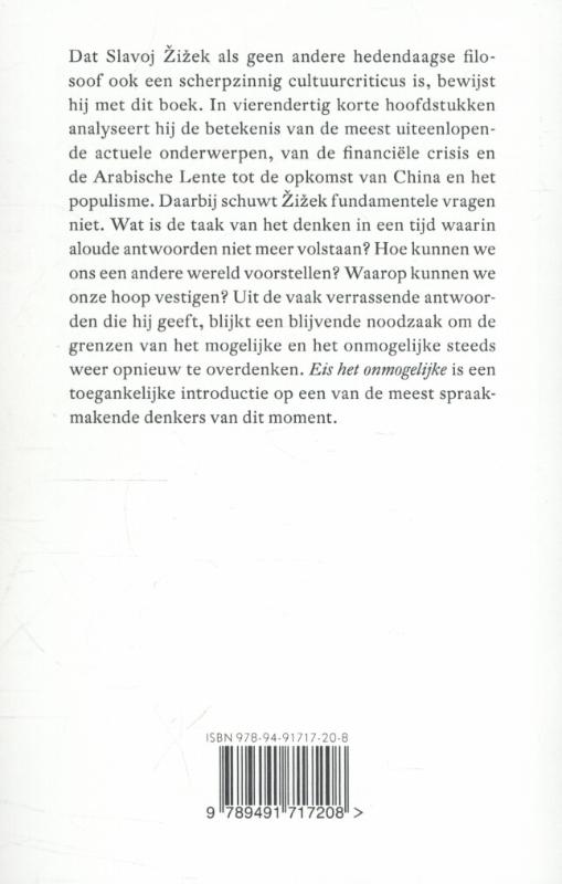 Achterkant van Eis het onmogelijke