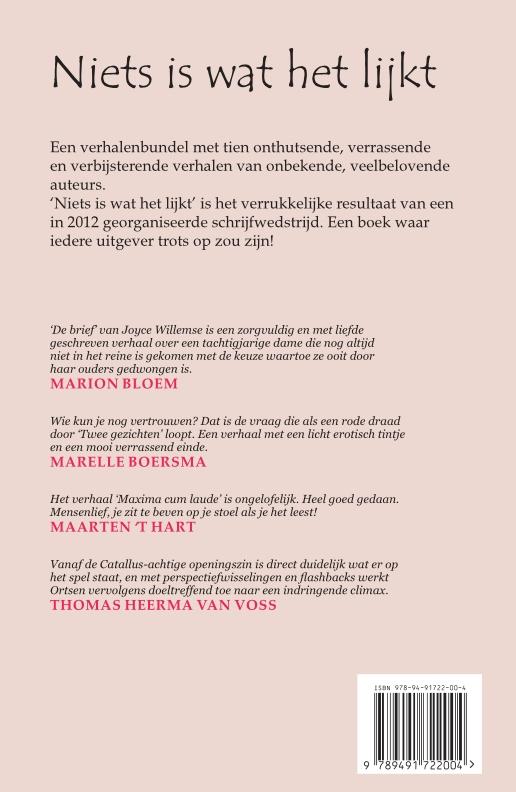 Achterkant van Niets is wat het lijkt
