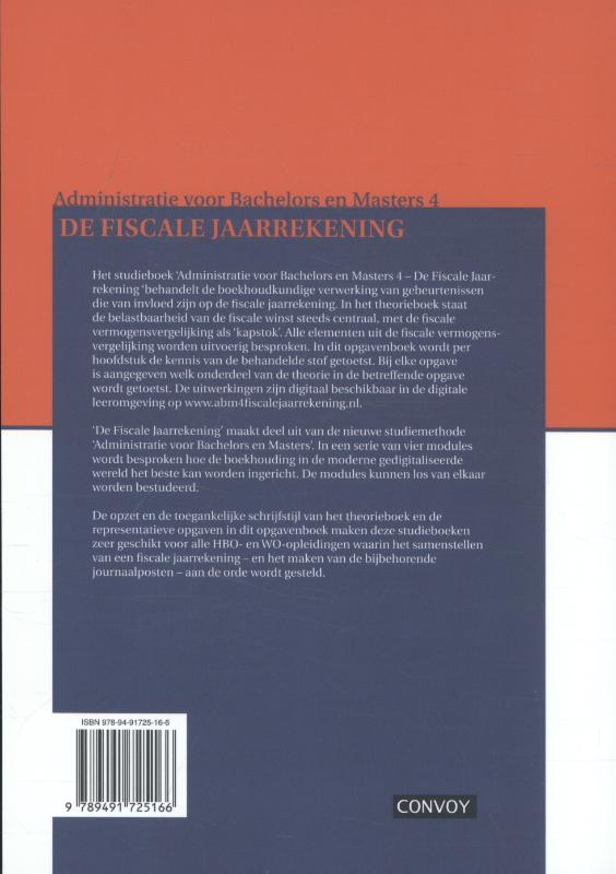 Achterkant van Opgavenboek