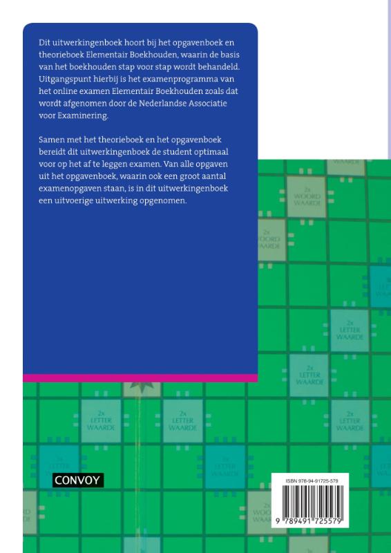 Achterkant van Uitwerkingenboek