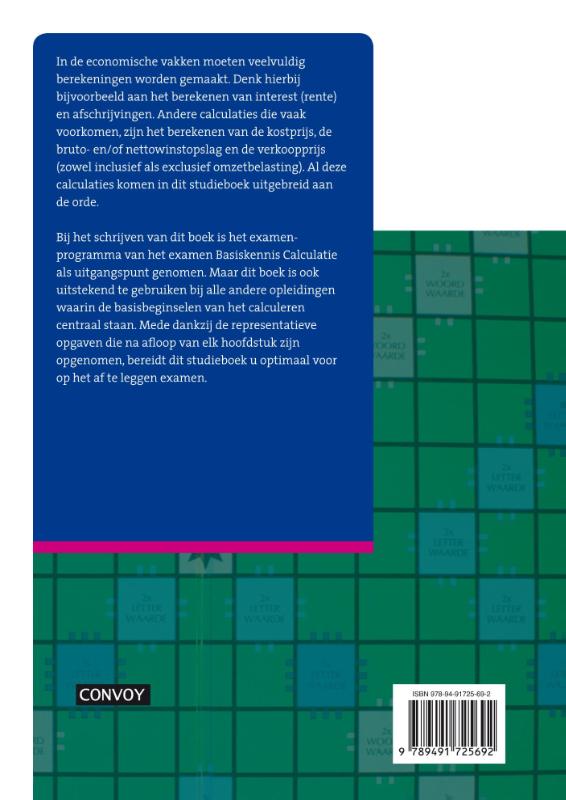 Achterkant van Theorie- / opgavenboek