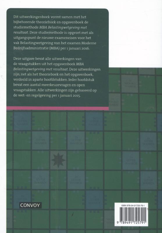 Achterkant van Uitwerkingen