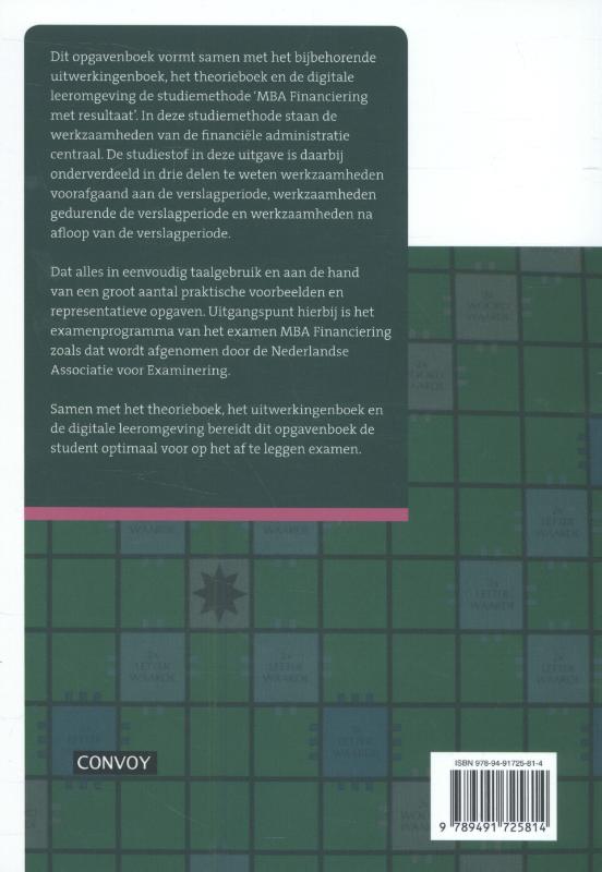 Achterkant van Opgavenboek