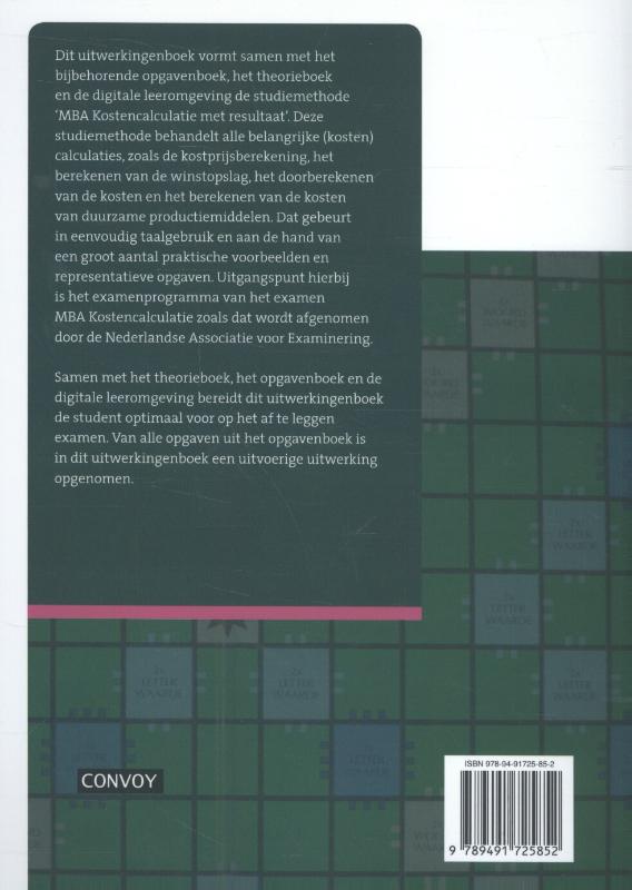 Achterkant van Uitwerkingenboek
