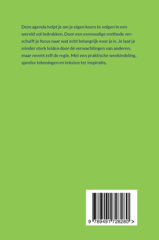 Achterkant van Eenvoudig leven agenda 2019