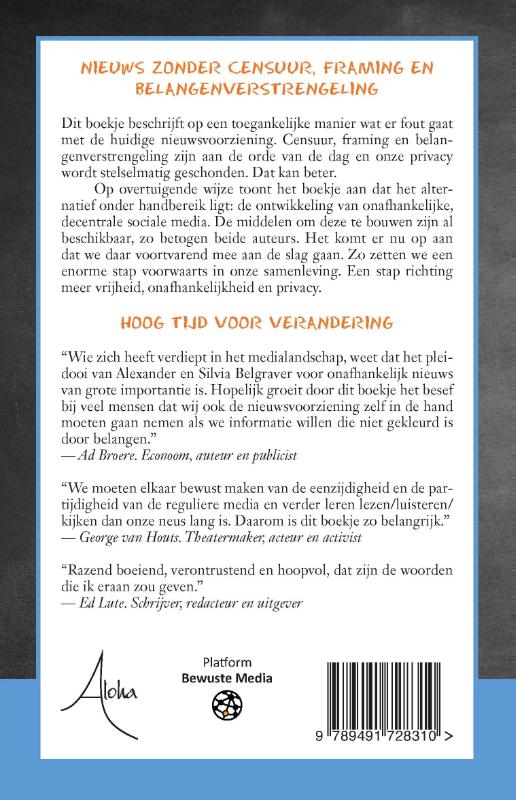 Achterkant van Eerlijk nieuws zonder censuur