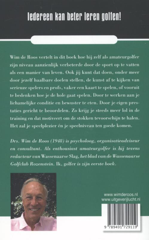 Achterkant van Ik, golfer