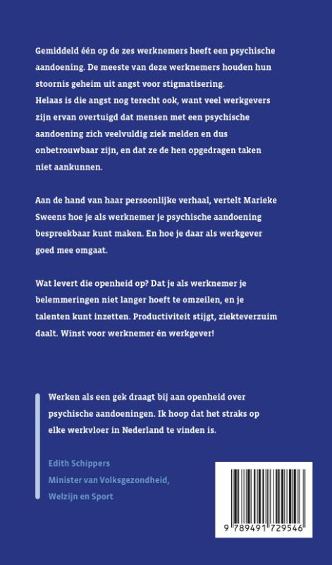 Achterkant van Werken als een gek