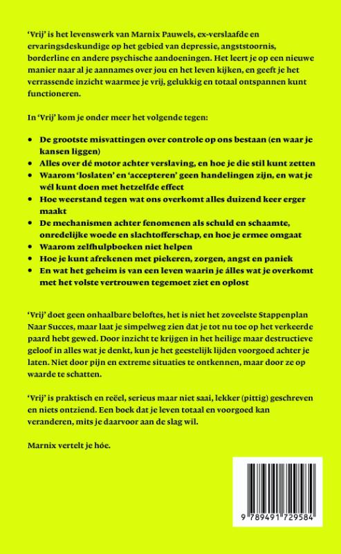 Achterkant van Vrij