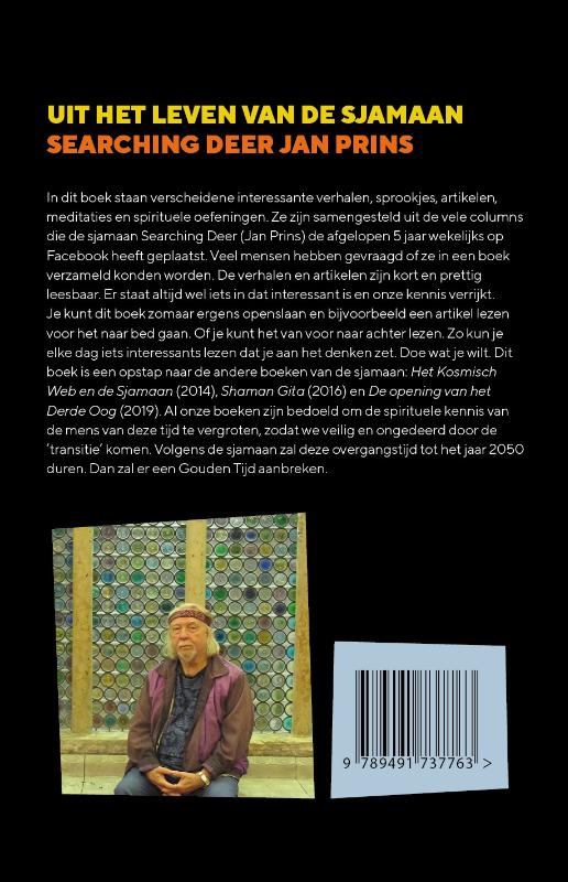 Achterkant van De sjamaan vertelt
