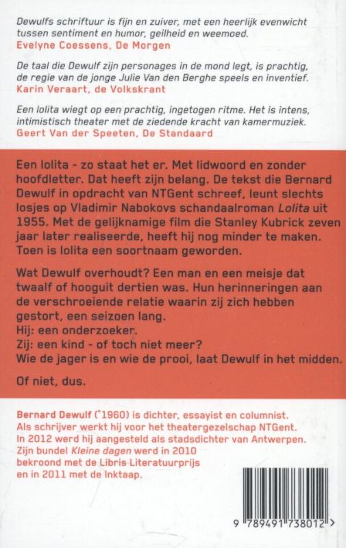 Achterkant van Een lolita