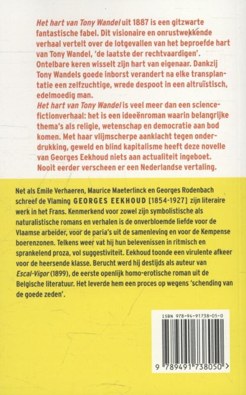Achterkant van Het hart van Tony Wandel