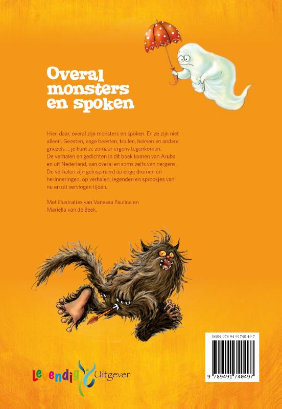 Achterkant van Overal monsters en spoken