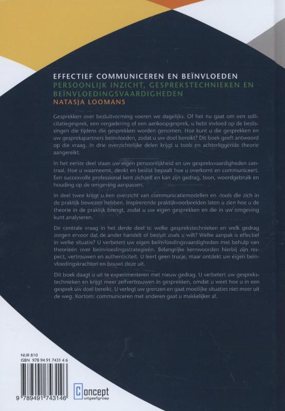 Achterkant van Effectief communiceren en beïnvloeden