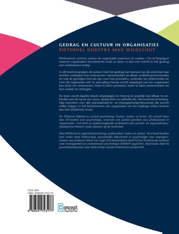 Achterkant van Gedrag en cultuur in organisaties