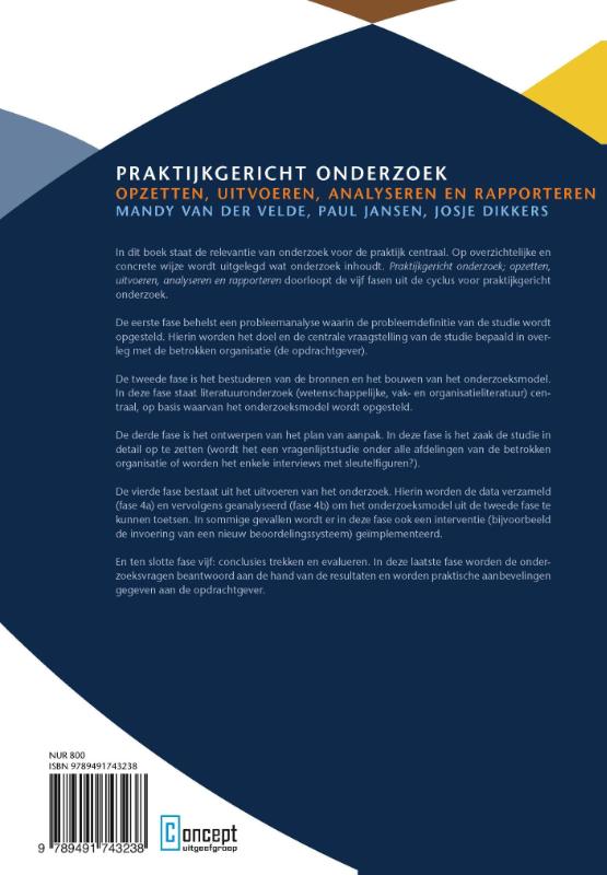 Achterkant van Praktijkgericht onderzoek