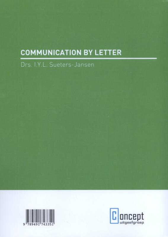 Achterkant van Communication by letter