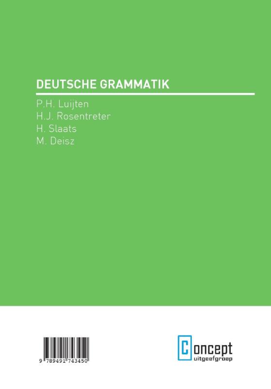 Achterkant van Deutsche Grammatik