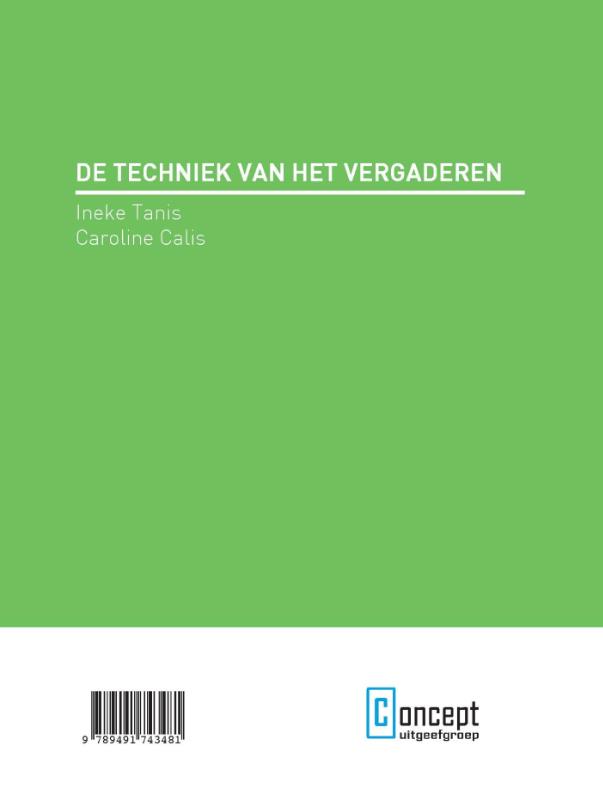 Achterkant van De techniek van het vergaderen