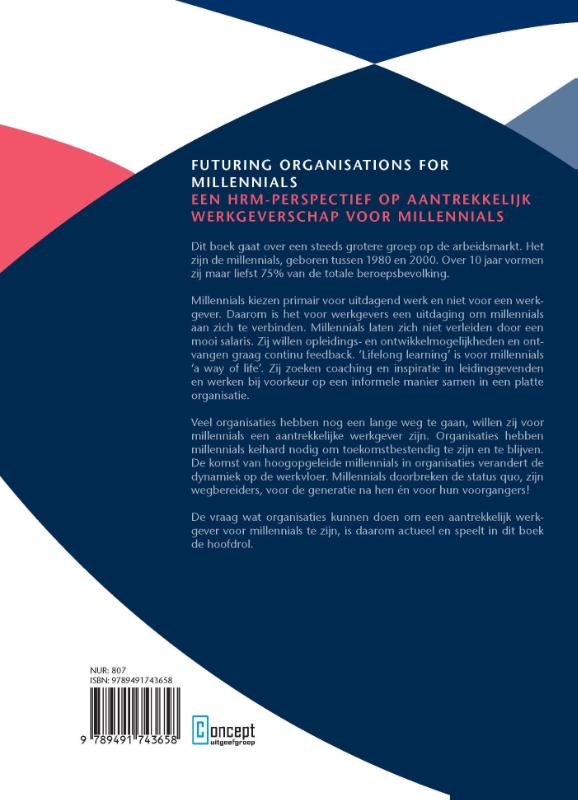 Achterkant van Futuring organisations for millennials