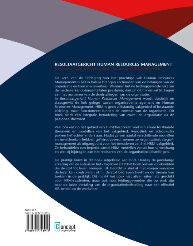 Achterkant van Resultaatgericht Human Resources Management