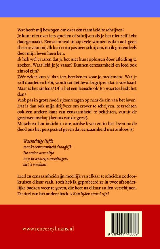 Achterkant van Kan eenzaamheid zinvol zijn?