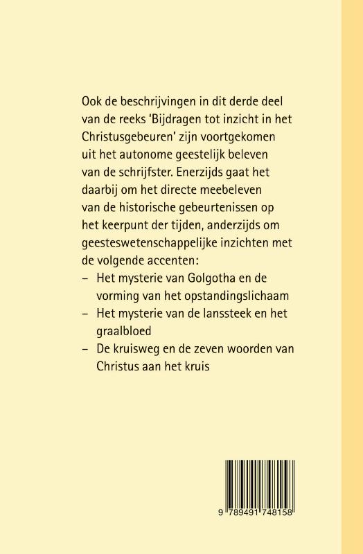 Achterkant van Over de geheimen van de kruisweg en het graalbloed