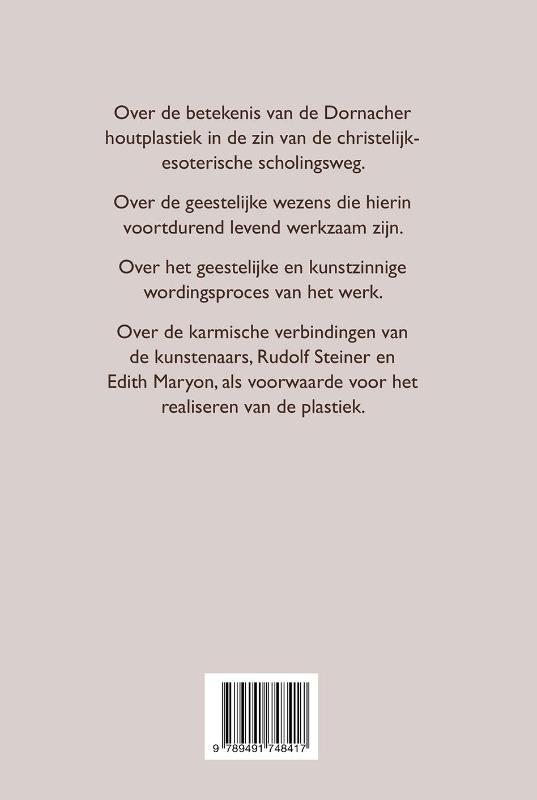 Achterkant van Het christelijke uit het hout tevoorschijn slaan...
