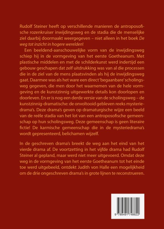 Achterkant van De zeven mysteriedrama's van Rudolf Steiner