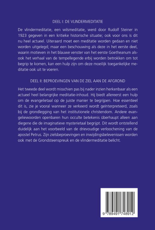 Achterkant van Meditatie en beproevingen van de ziel in de antroposofie en in de evangeliën