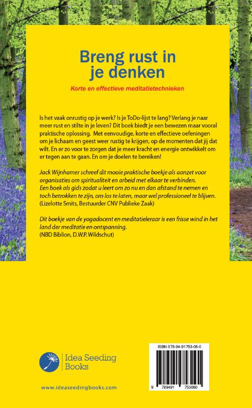 Achterkant van Breng rust in je denken