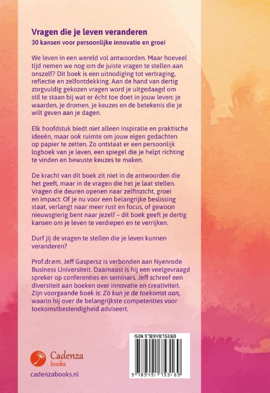 Achterkant van Vragen die je leven veranderen