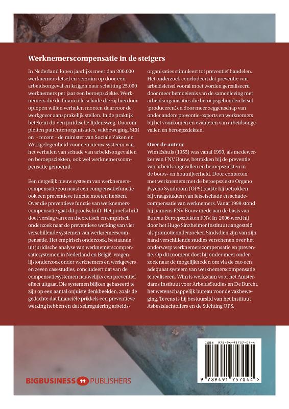 Achterkant van Werknemerscompensatie in de steigers