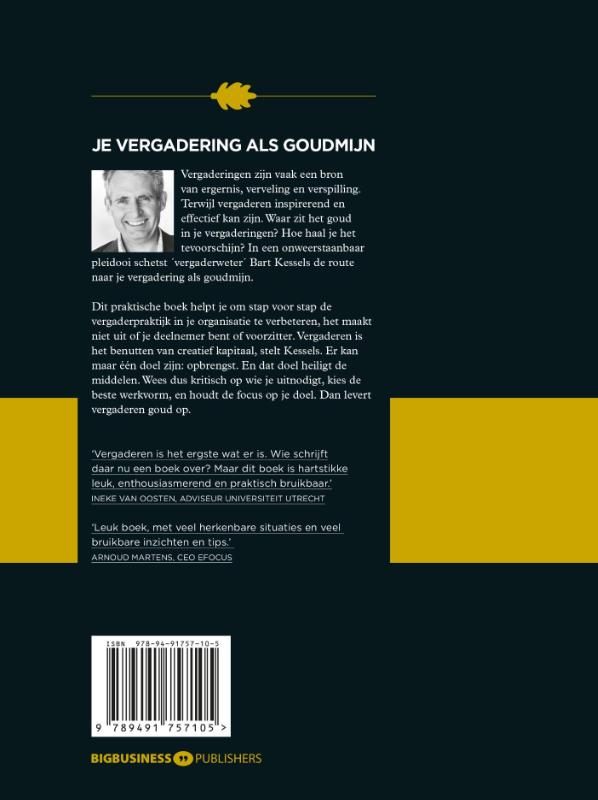 Achterkant van Je vergadering als goudmijn
