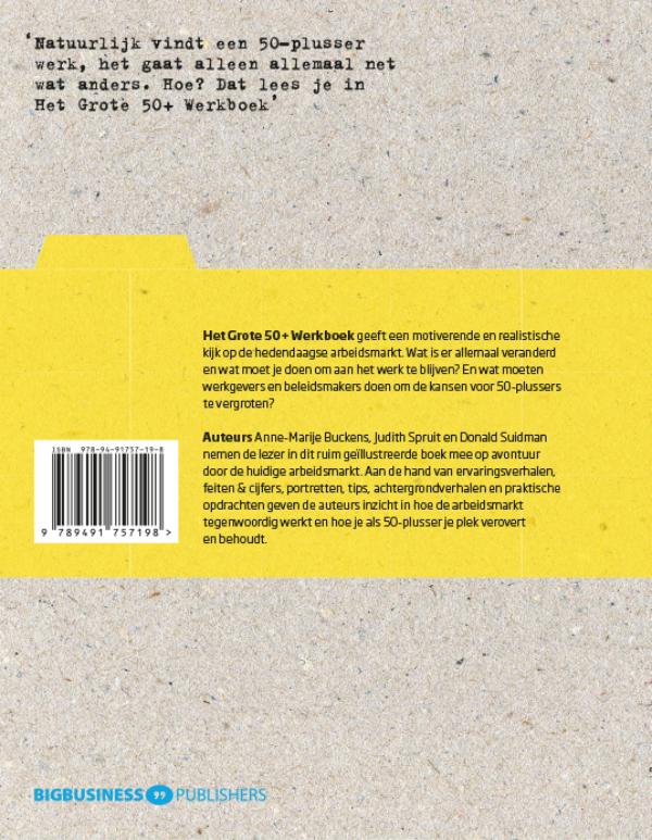 Achterkant van Het grote 50+ werkboek