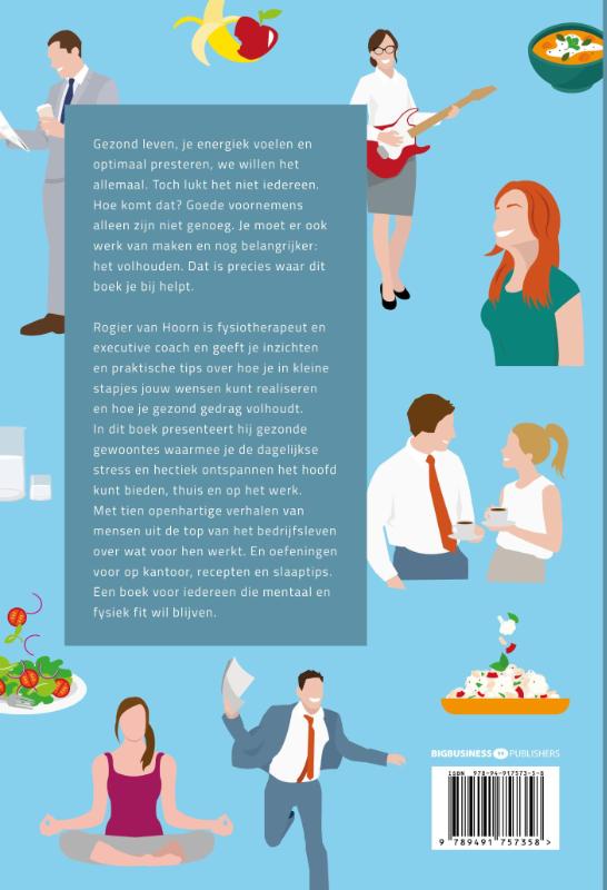 Achterkant van 10 gezonde werkgewoontes