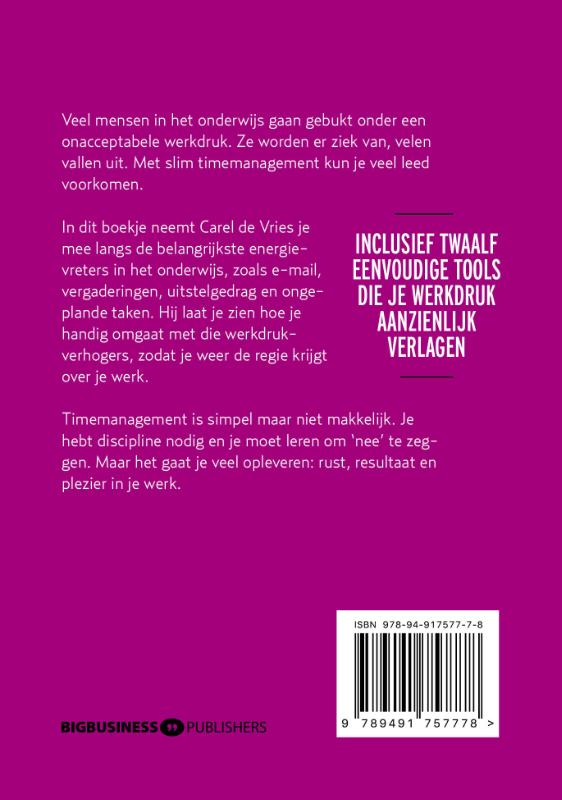 Achterkant van Timemanagement in (bijna) 10 seconden