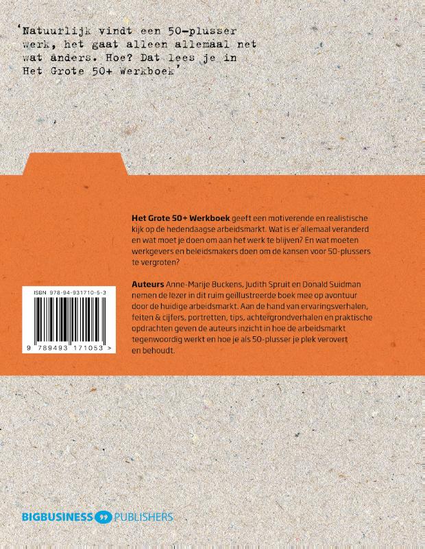 Achterkant van Het grote 50+ werkboek