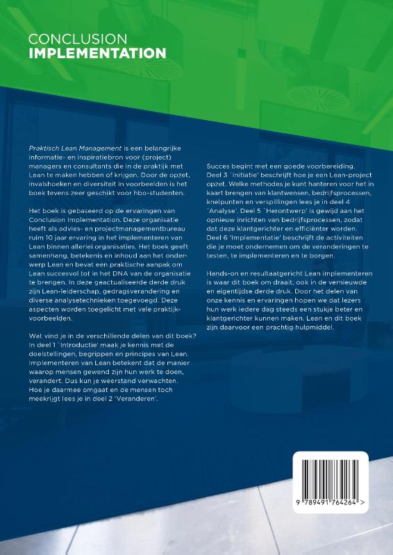 Achterkant van Praktisch Lean Management