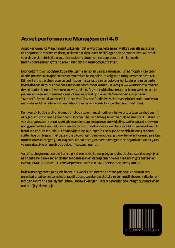 Achterkant van Asset Performance Management 4.0