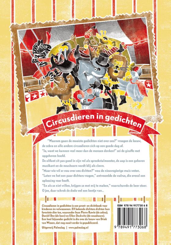 Achterkant van Circusdieren in gedichten