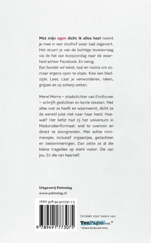 Achterkant van Met mijn ogen dicht ik alles heel
