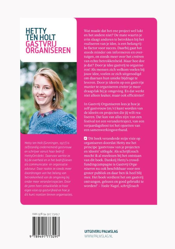 Achterkant van Gastvrij organiseren