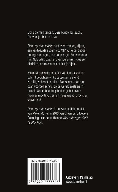 Achterkant van Dons op mijn tanden