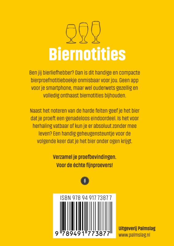 Achterkant van Biernotities